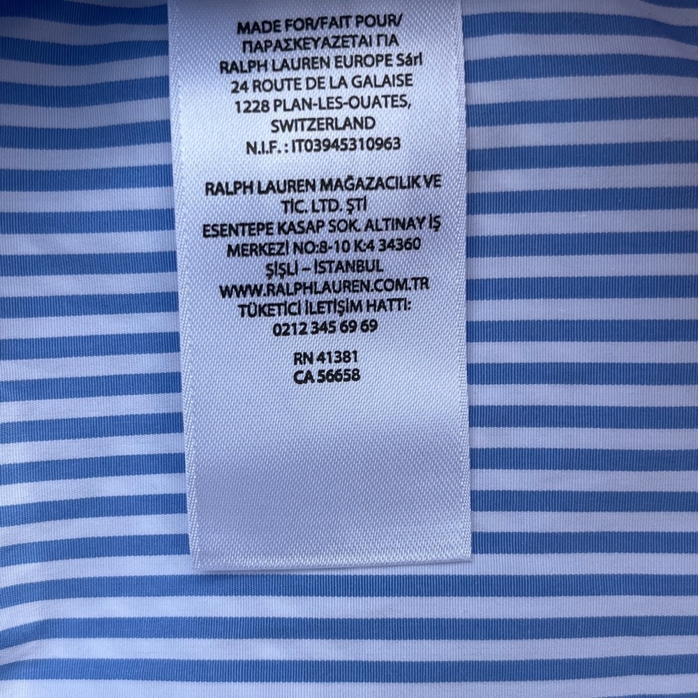 Women’s Polo Ralph Lauren Blue Striped Shirt - Picture 6 of 7